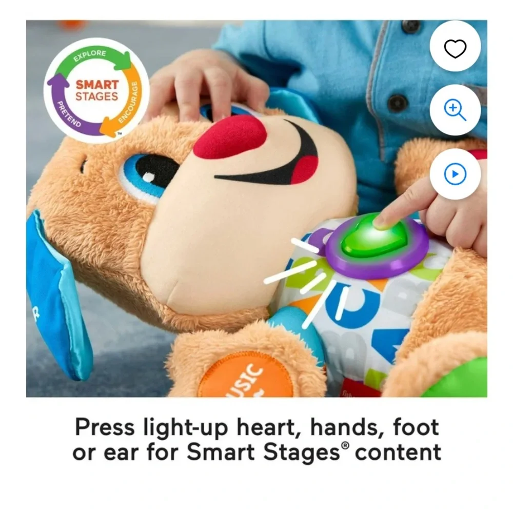 Fisher Price Smart Stages Puppy plays 75 songs and 100 first words Original Box